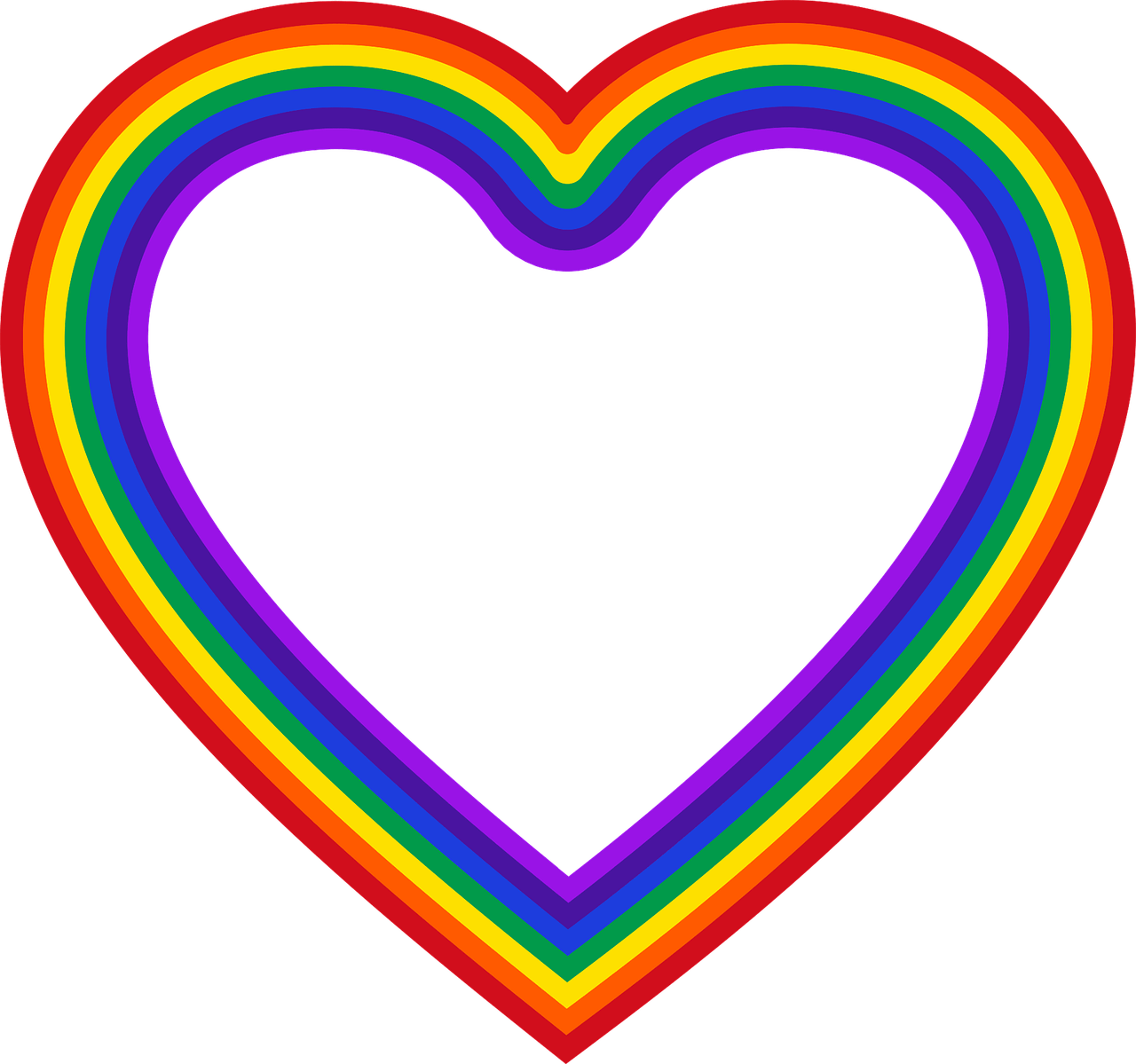 Heart Rainbow Frame Love Harmony  - GDJ / Pixabay